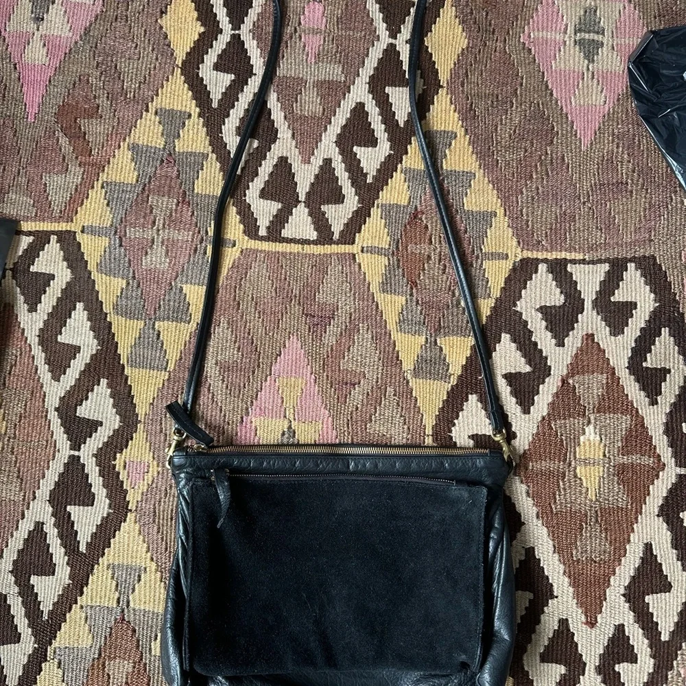Clare V Black Leather and Suede  gosee clutch Crossbody Bag - Picture 7 of 7